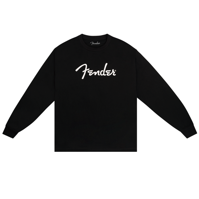 Fender® Spaghetti Logo Long-Sleeve T-shirt, Black XL