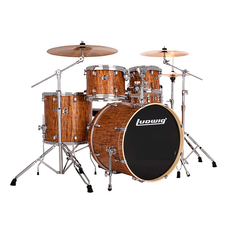 Ludwig Element Evolution 5-piece Complete Drum Set with Cymbals - Cherry