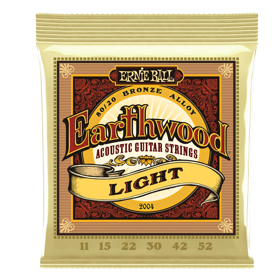 Light Earthwood Phosphor Bronze Acoustic Guitar Strings 11-52 Gauge