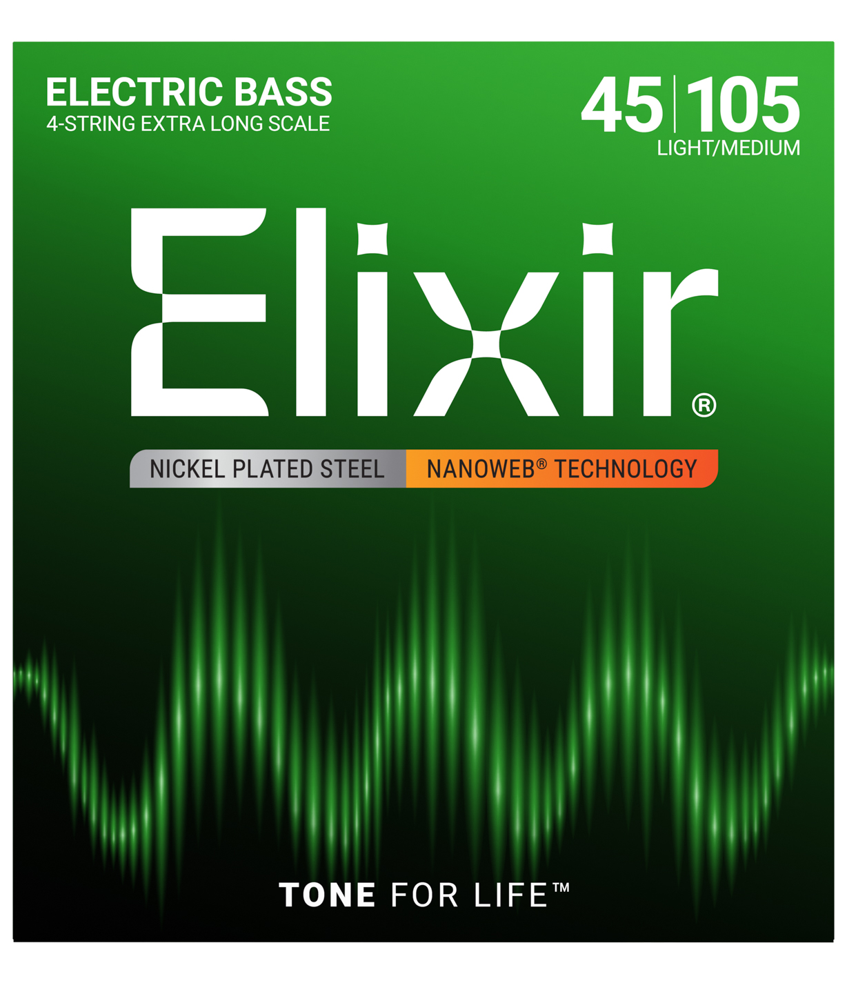 Electric Bass Nickel Plated Steel with NANOWEB Coating 45-105